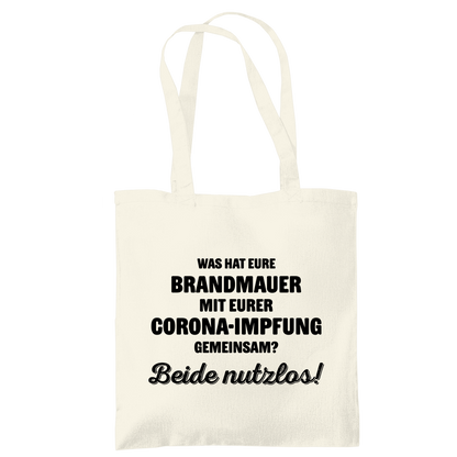 Tragetasche Brandmauer und Corona-Impfung