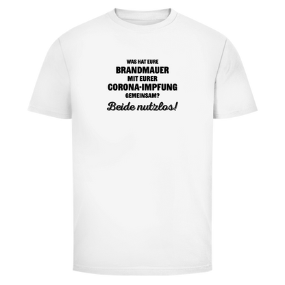 Herren T-Shirt Brandmauer und Corona-Impfung