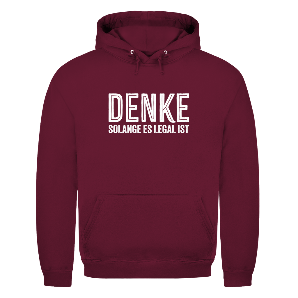Herren Hoodie Denke - solange es legal ist