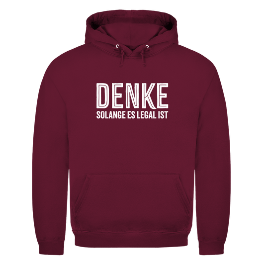 Herren Hoodie Denke - solange es legal ist