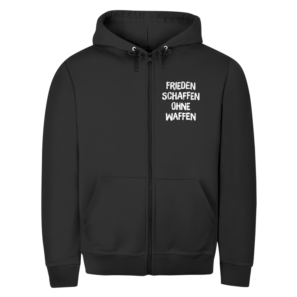 Herren Zipper Hoodie Frieden schaffen ohne Waffen
