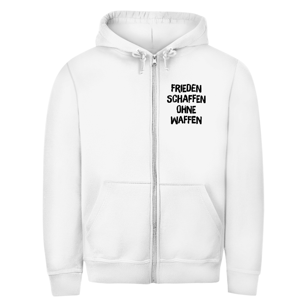 Herren Zipper Hoodie Frieden schaffen ohne Waffen