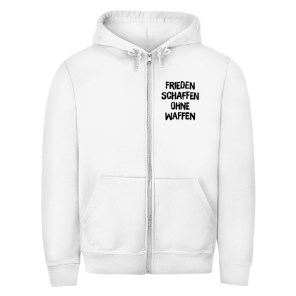 Herren Zipper Hoodie Frieden schaffen ohne Waffen