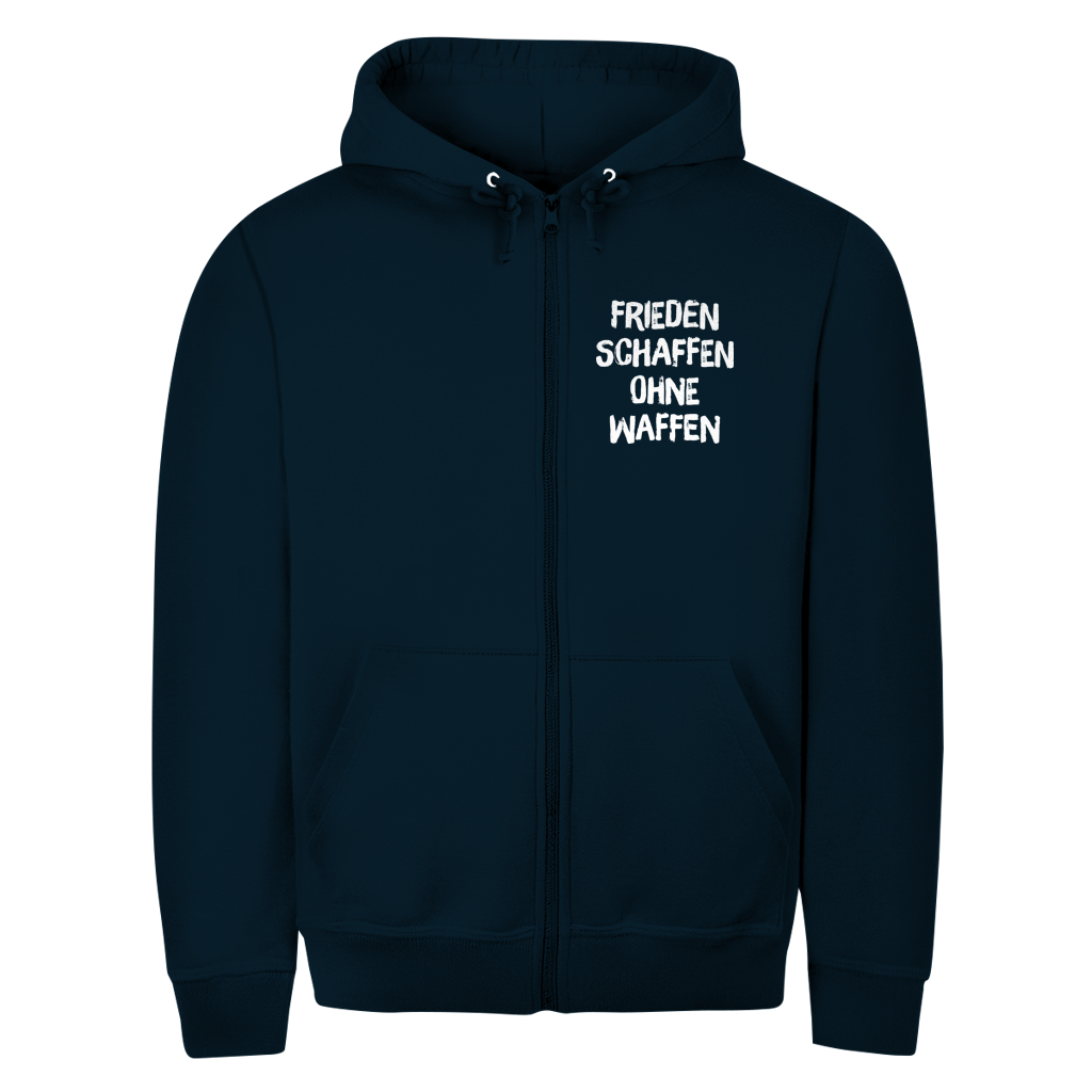Herren Zipper Hoodie Frieden schaffen ohne Waffen
