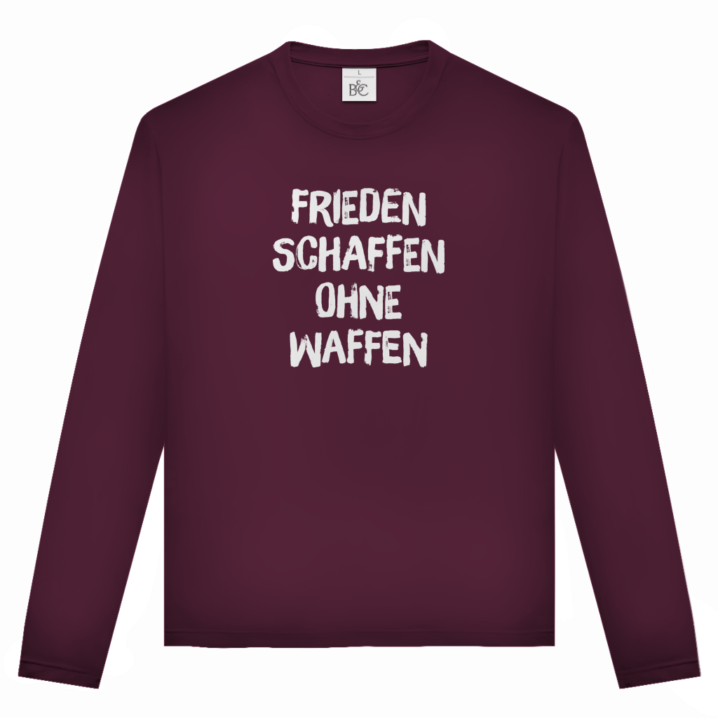 Unisex Langarmshirt Frieden schaffen ohne Waffen