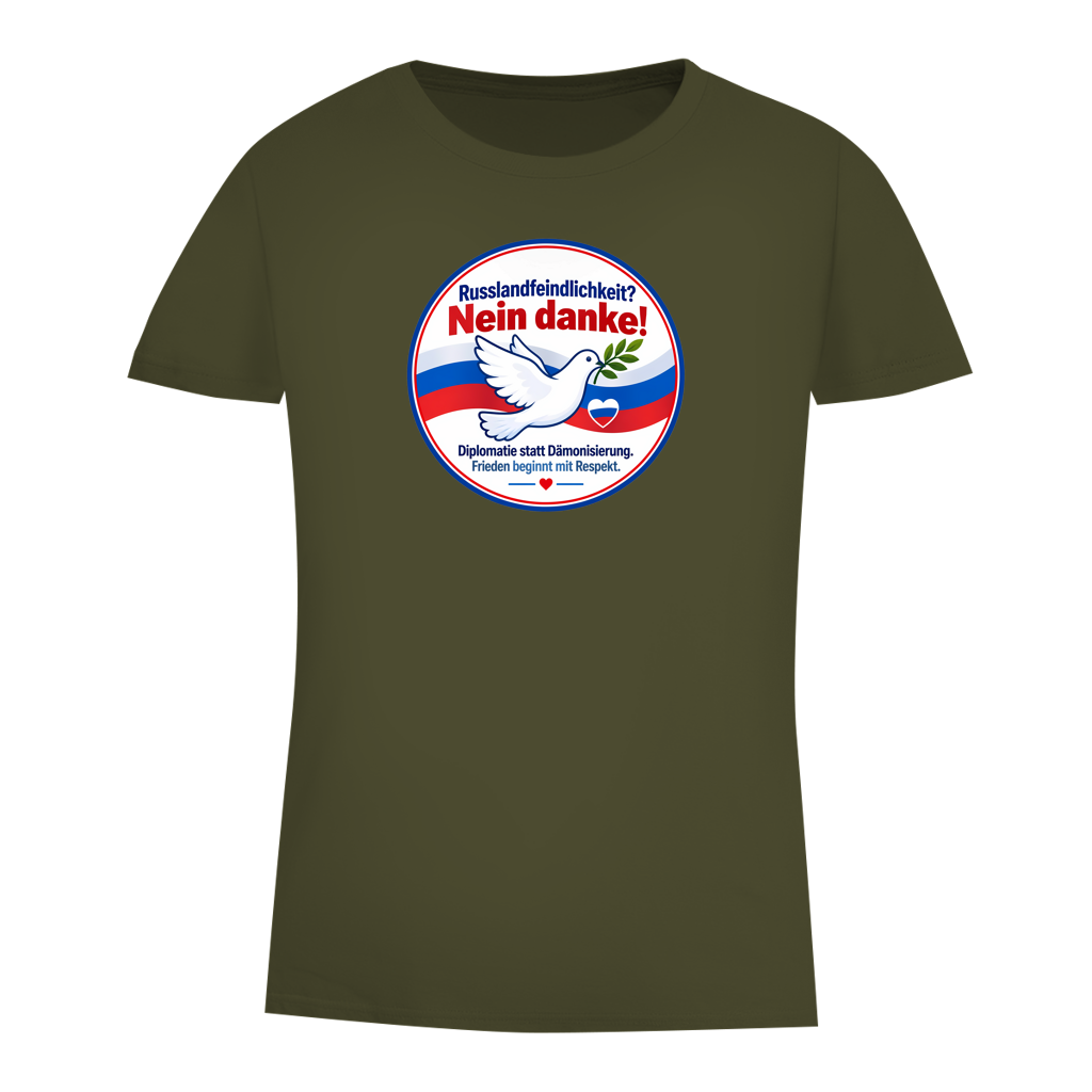 Damen Premium Bio T-Shirt Russlandfeindlichkeit? Nein Danke!