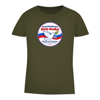 Damen Premium Bio T-Shirt Russlandfeindlichkeit? Nein Danke!