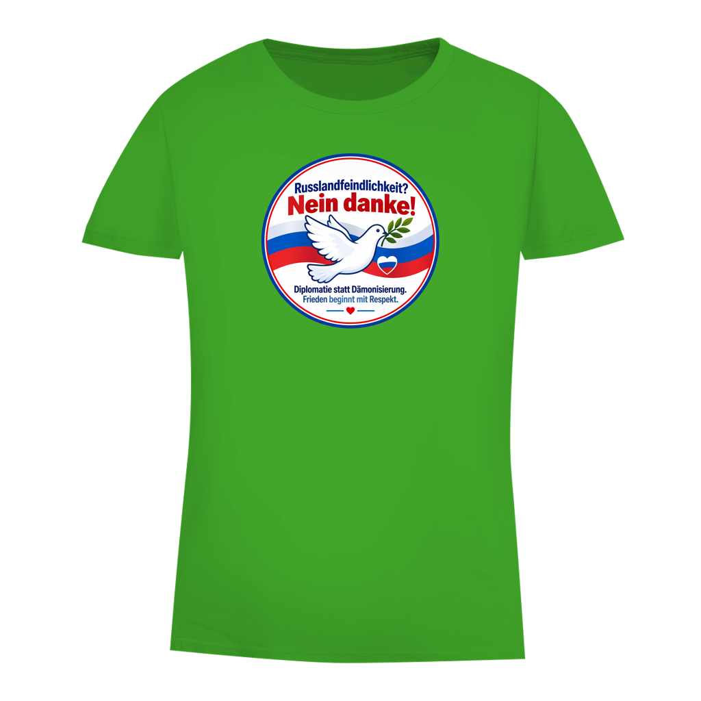 Damen Premium Bio T-Shirt Russlandfeindlichkeit? Nein Danke!