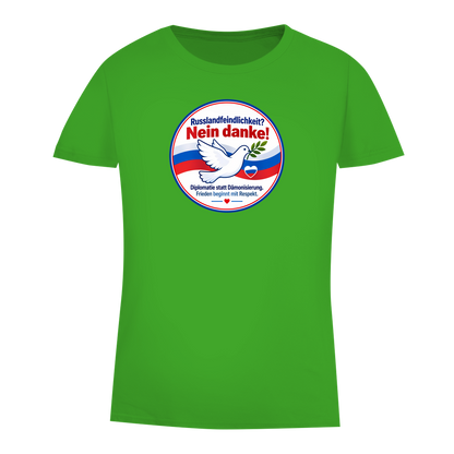 Damen Premium Bio T-Shirt Russlandfeindlichkeit? Nein Danke!