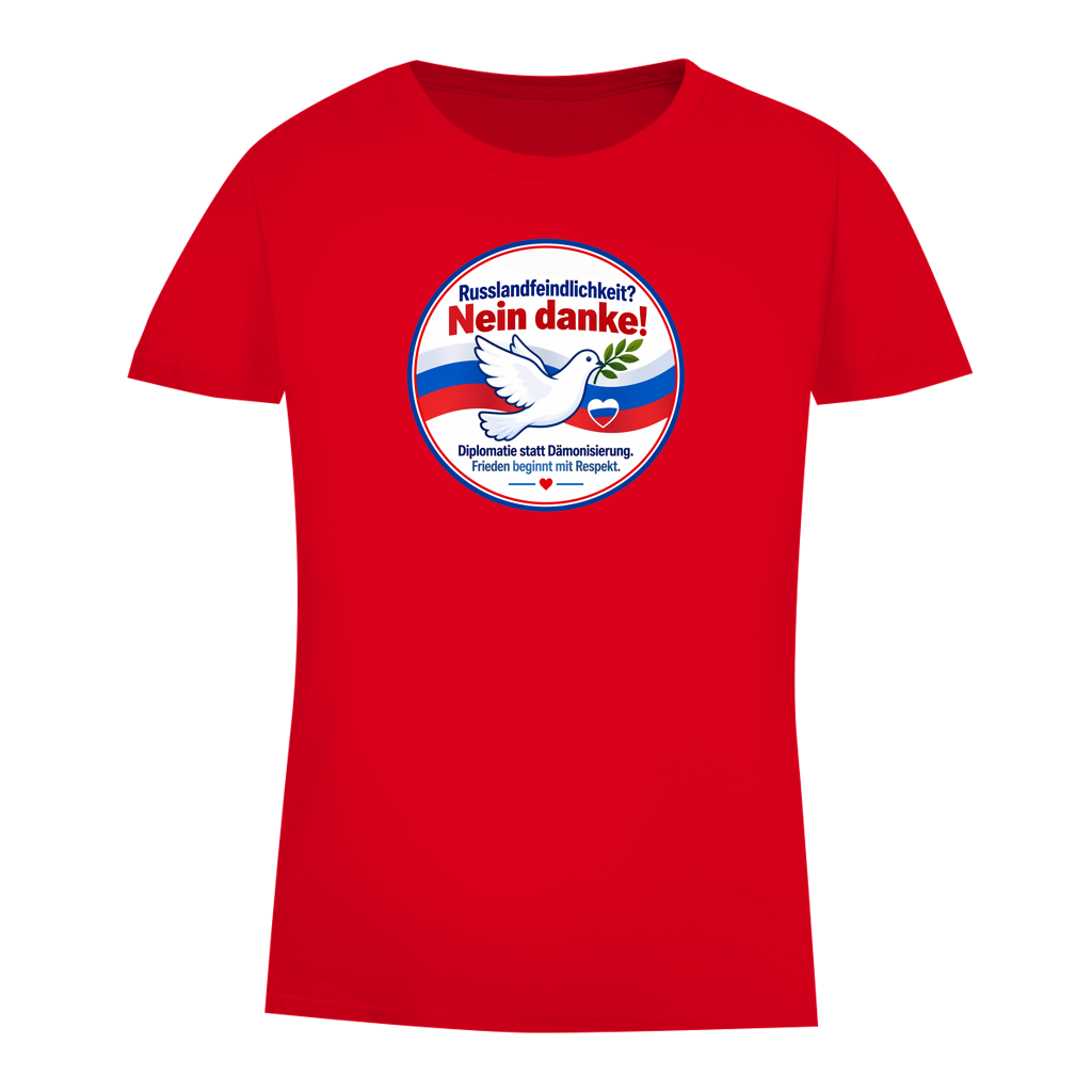 Damen Premium Bio T-Shirt Russlandfeindlichkeit? Nein Danke!