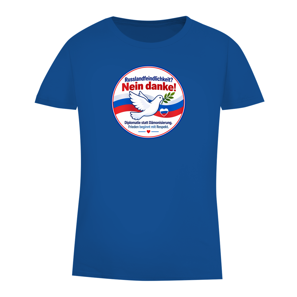 Damen Premium Bio T-Shirt Russlandfeindlichkeit? Nein Danke!