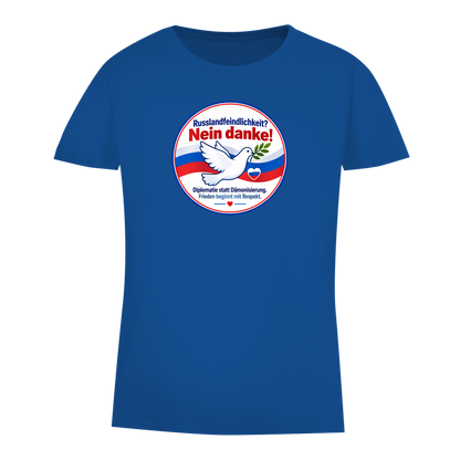 Damen Premium Bio T-Shirt Russlandfeindlichkeit? Nein Danke!