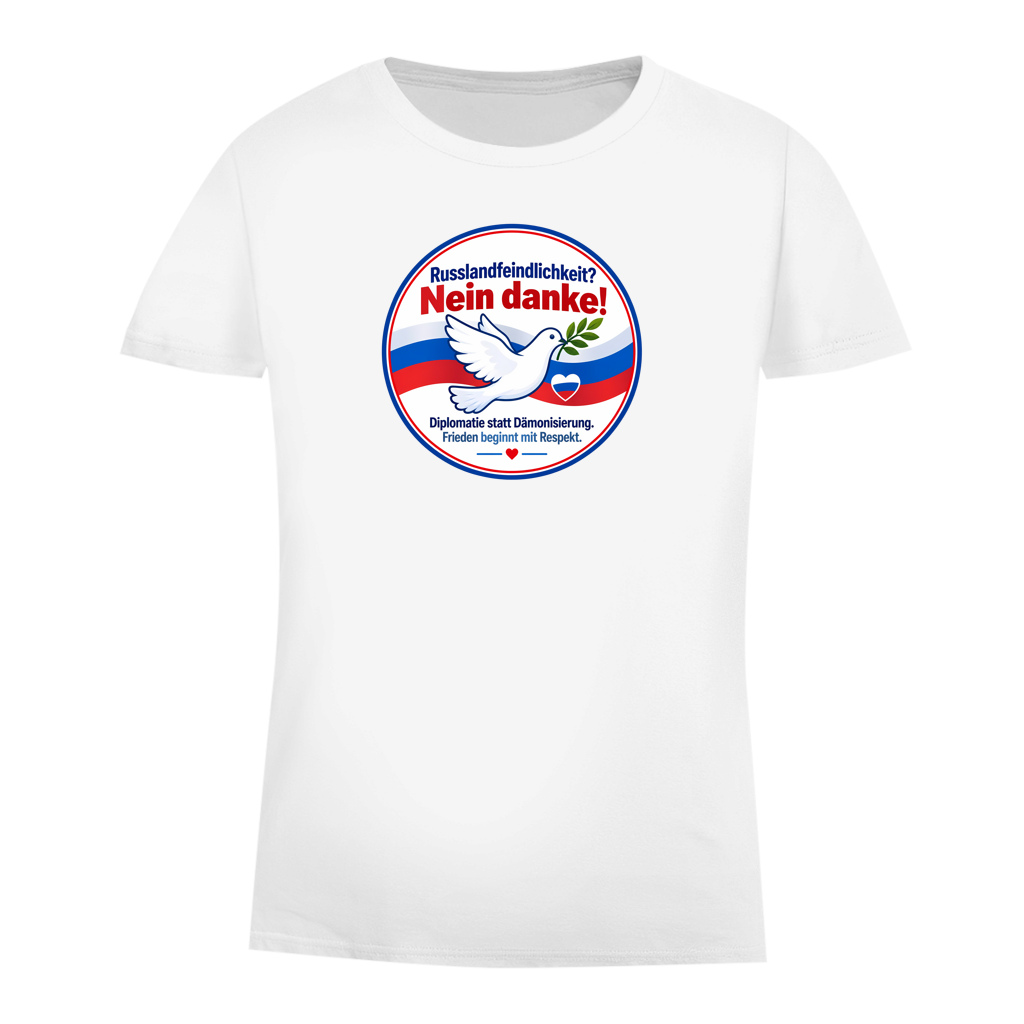 Damen Premium Bio T-Shirt Russlandfeindlichkeit? Nein Danke!
