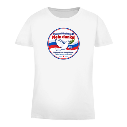 Damen Premium Bio T-Shirt Russlandfeindlichkeit? Nein Danke!