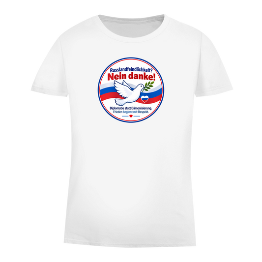 Damen Premium Bio T-Shirt Russlandfeindlichkeit? Nein Danke!