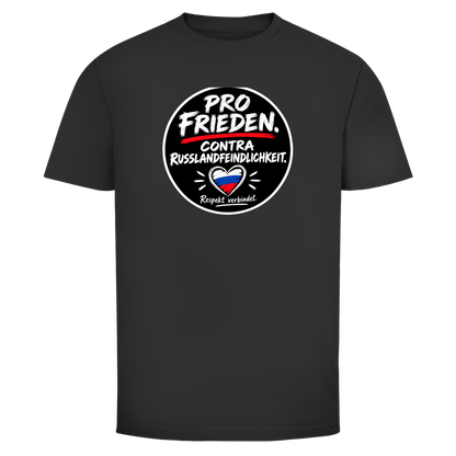 Herren T-Shirt Pro Frieden. Contra Russlandfeindlichkeit.