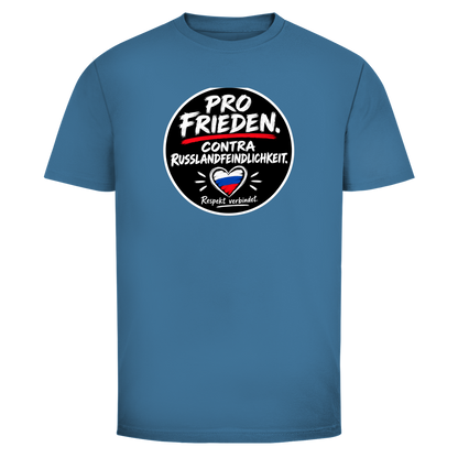 Herren T-Shirt Pro Frieden. Contra Russlandfeindlichkeit.