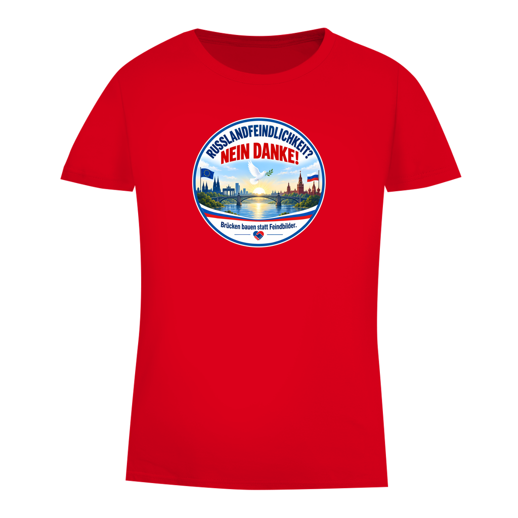 Damen Premium Bio T-Shirt Russlandfeindlichkeit? Nein danke!
