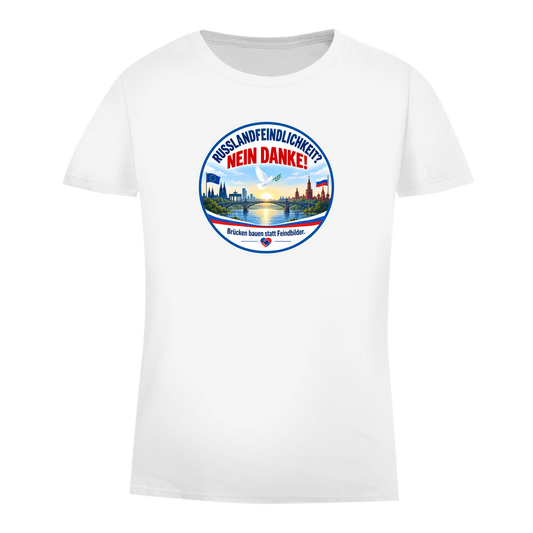 Damen Premium Bio T-Shirt Russlandfeindlichkeit? Nein danke!