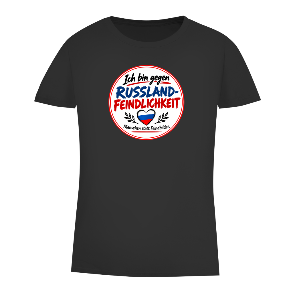 Damen Premium Bio T-Shirt Ich bin gegen Russlandfeindlichkeit