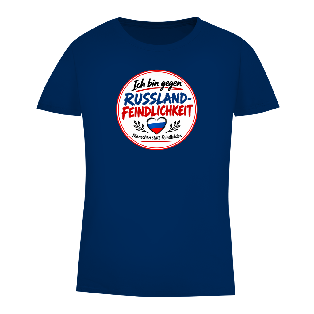 Damen Premium Bio T-Shirt Ich bin gegen Russlandfeindlichkeit