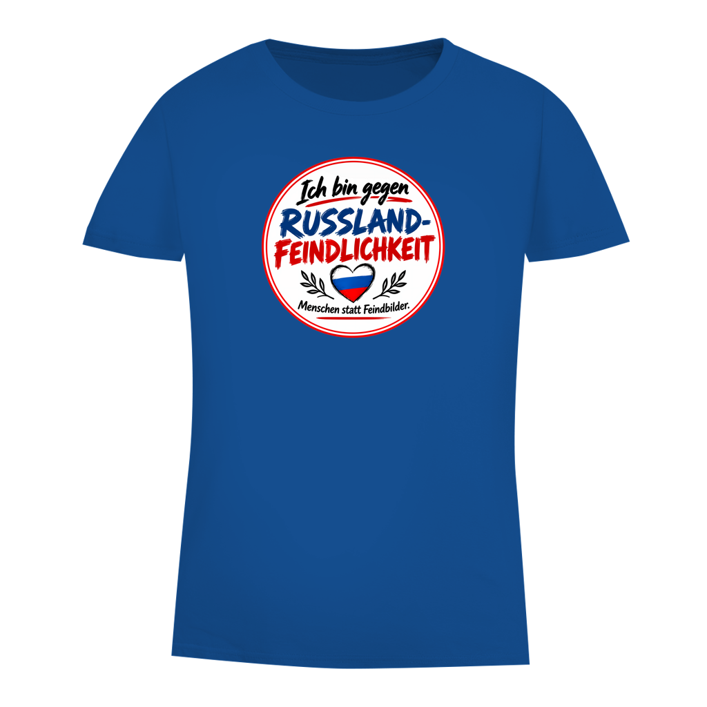 Damen Premium Bio T-Shirt Ich bin gegen Russlandfeindlichkeit
