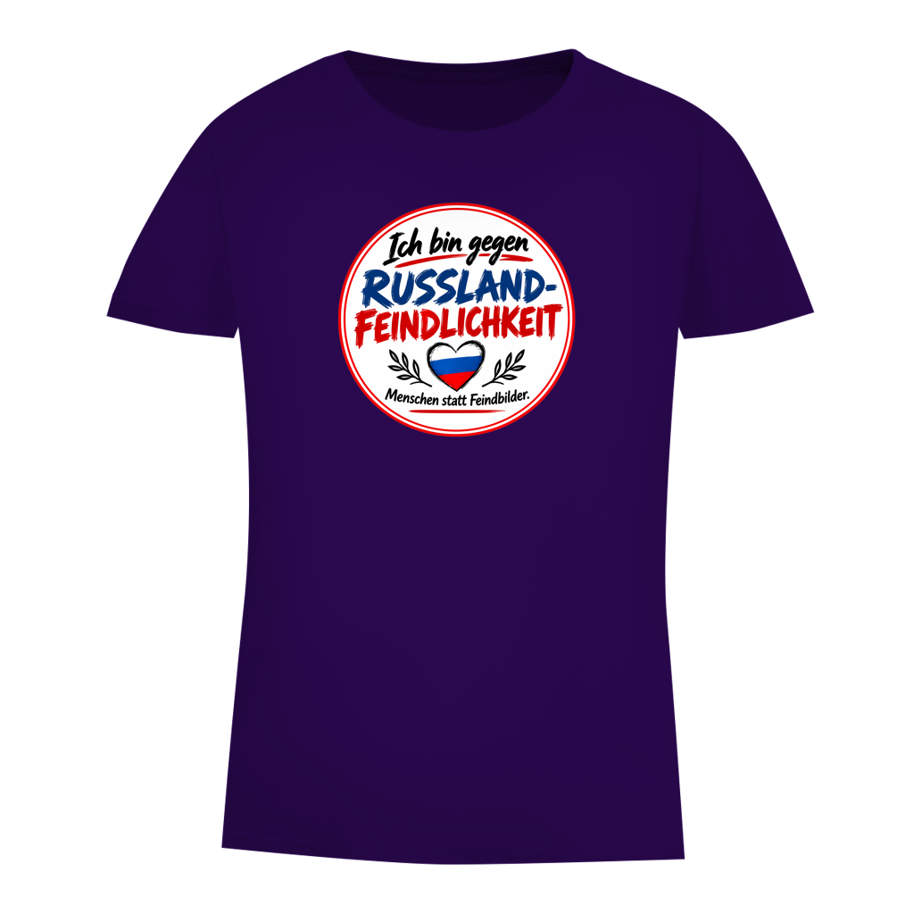 Damen Premium Bio T-Shirt Ich bin gegen Russlandfeindlichkeit