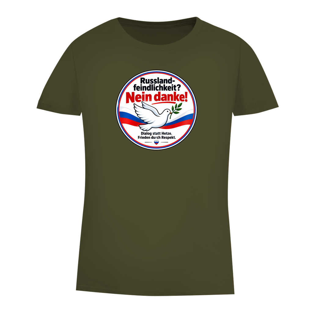 Damen Premium Bio T-Shirt Russlandfeindlichkeit? Nein danke!