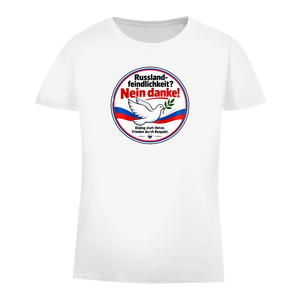 Damen Premium Bio T-Shirt Russlandfeindlichkeit? Nein danke!