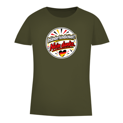 Damen Premium Bio T-Shirt Inländerfeindlichkeit? Nein danke.