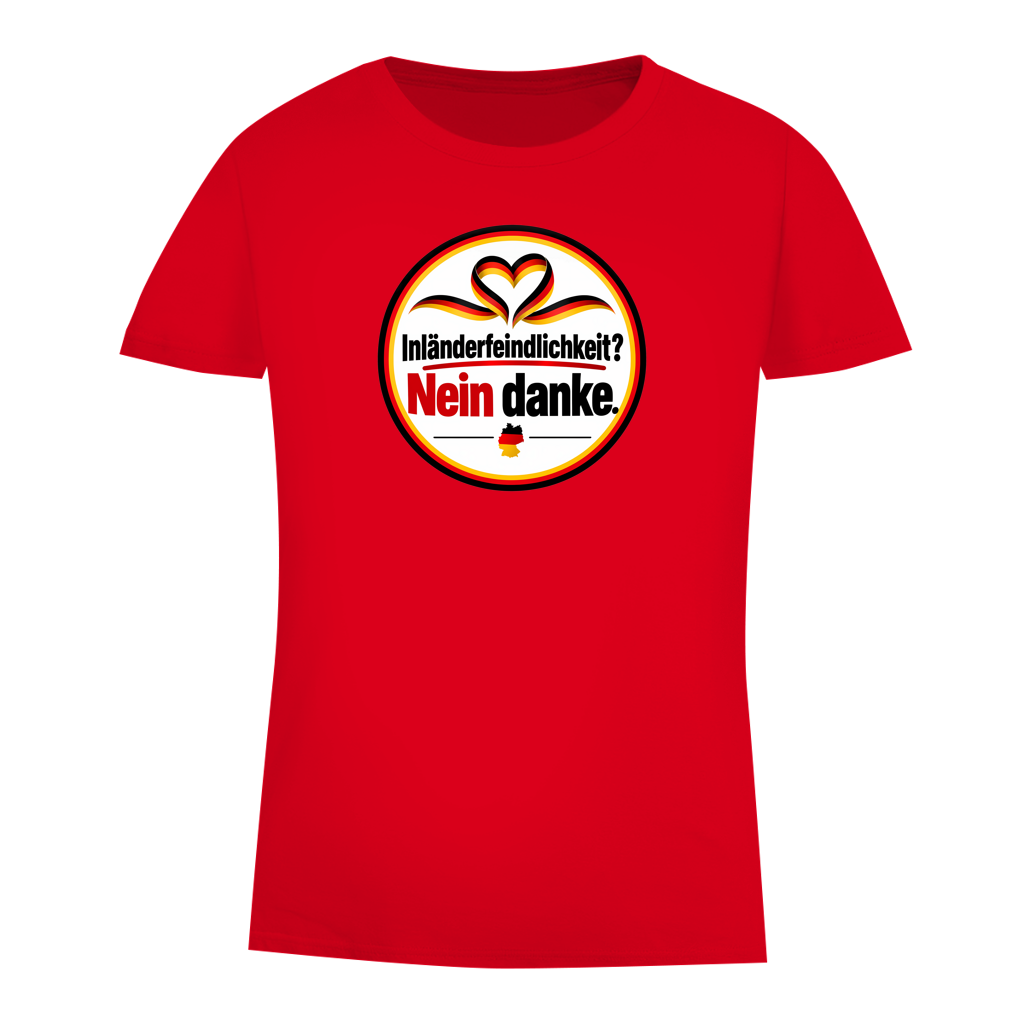 Damen Premium Bio T-Shirt Inländerfeindlichkeit? Nein danke.
