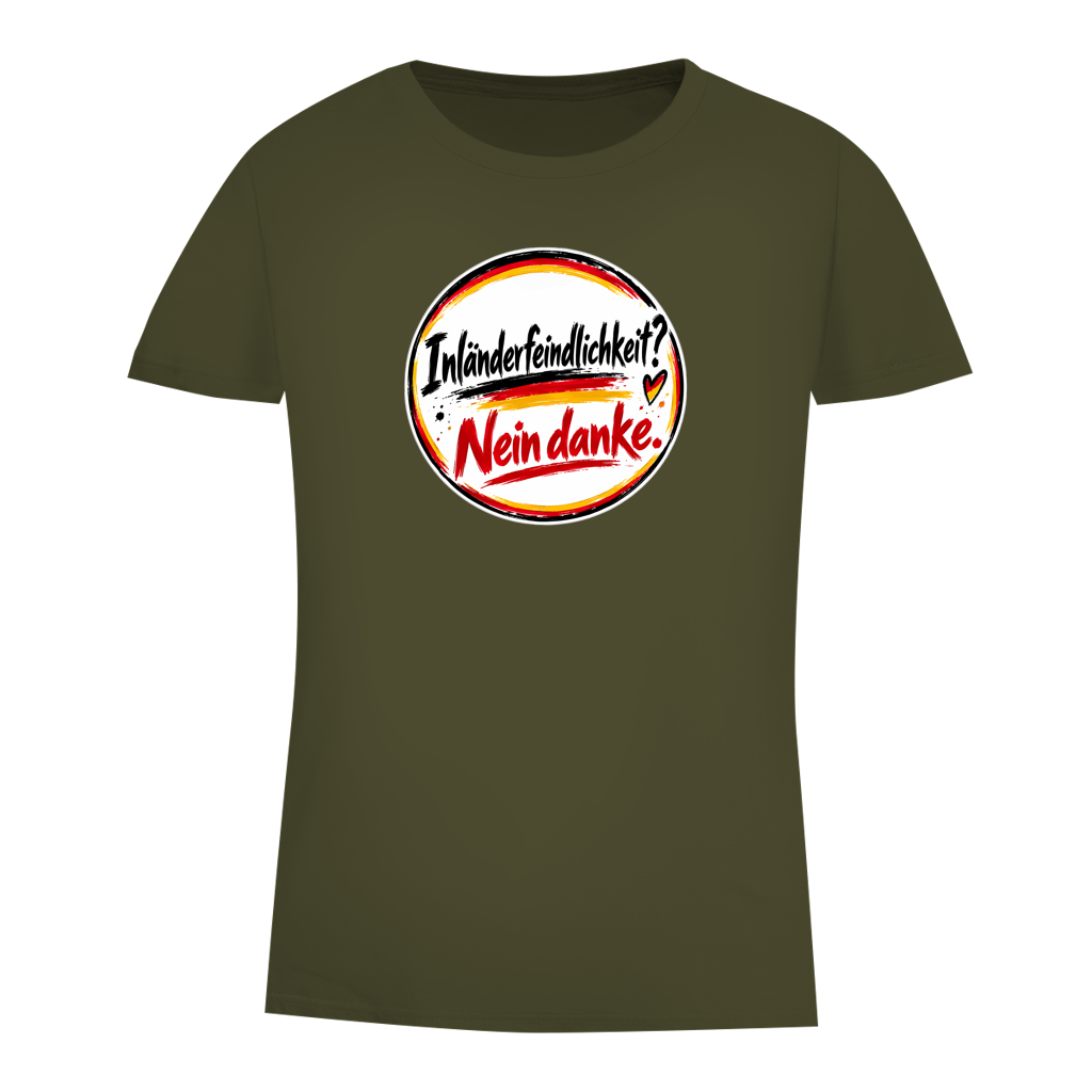 Damen Premium Bio T-Shirt Inländerfeindlichkeit? Nein danke.