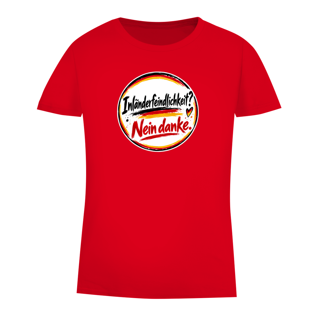 Damen Premium Bio T-Shirt Inländerfeindlichkeit? Nein danke.