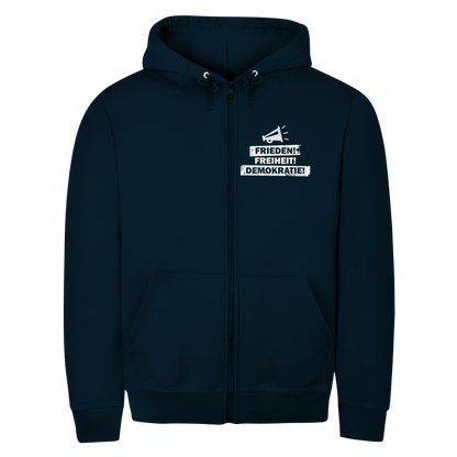 Unisex Zipper Hoodie Frieden Freiheit Demokratie