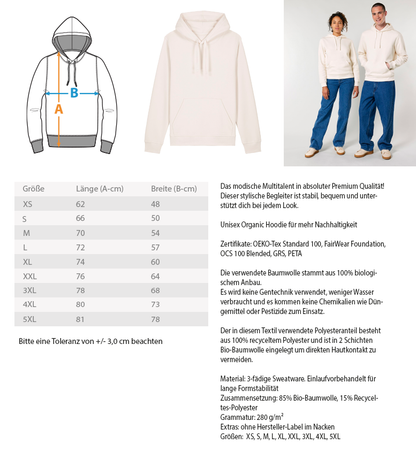 Plötzlich und unerwartet  - Unisex Organic Hoodie