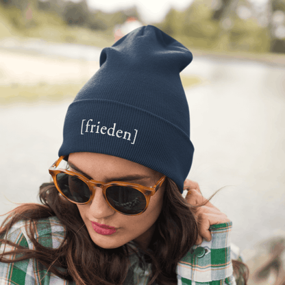 "[frieden]"  - Mütze mit Stick