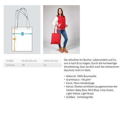 Friedenstaube & Weltkugel - Jutebeutel (mit langen Henkeln)