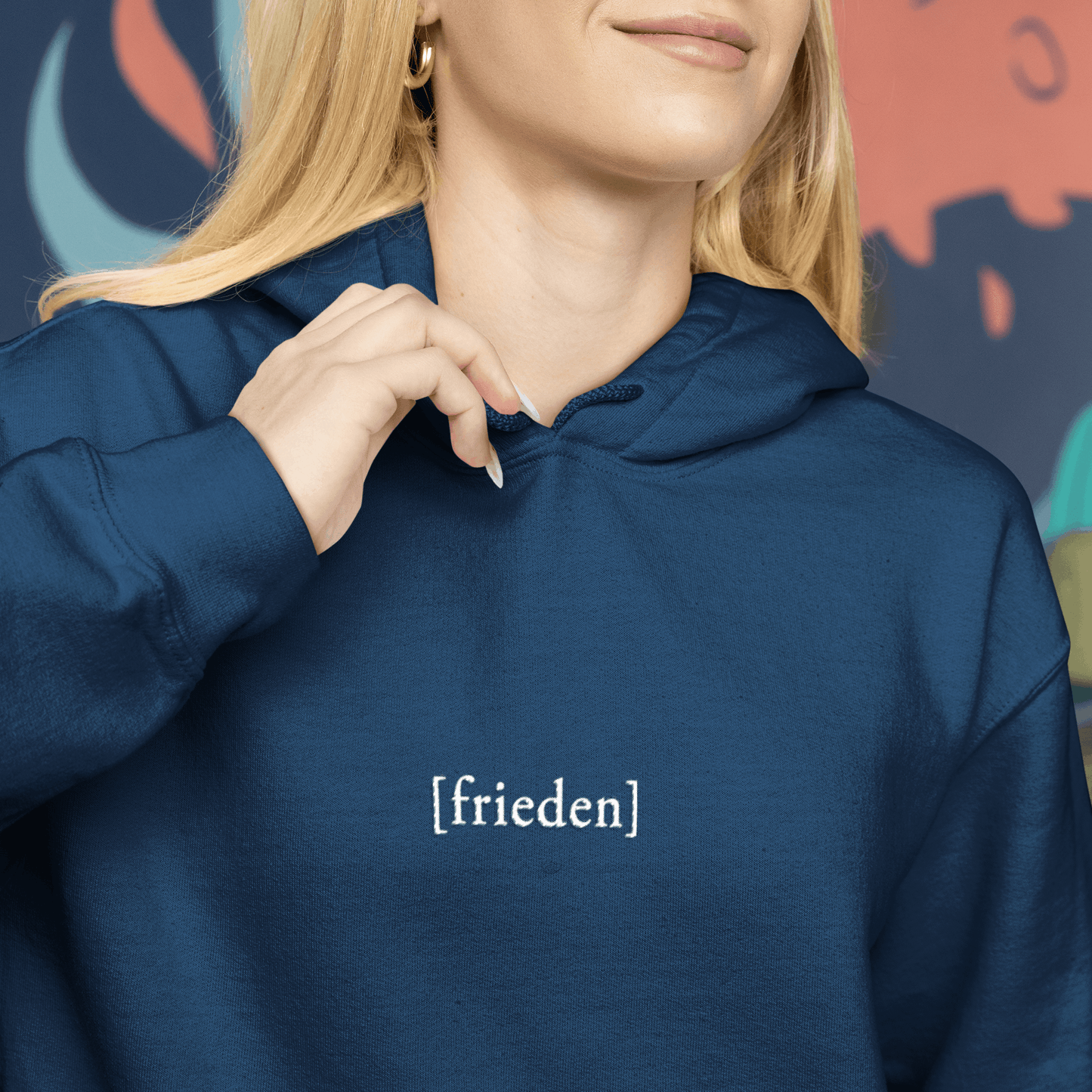 "[frieden]"  - Unisex Organic Hoodie mit Stick